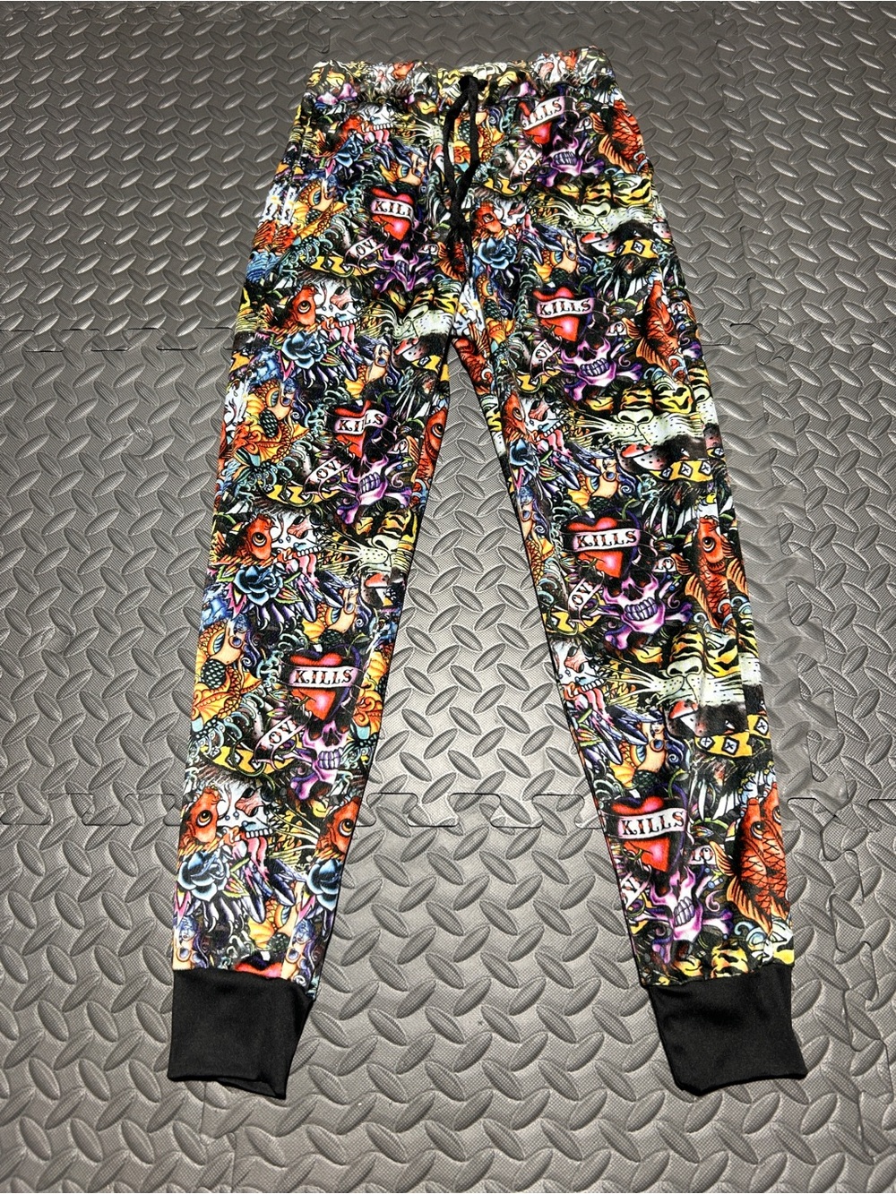 Ed Hardy Multicolor Tattoo Graphic Joggers